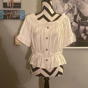 Express white off the shoulder top